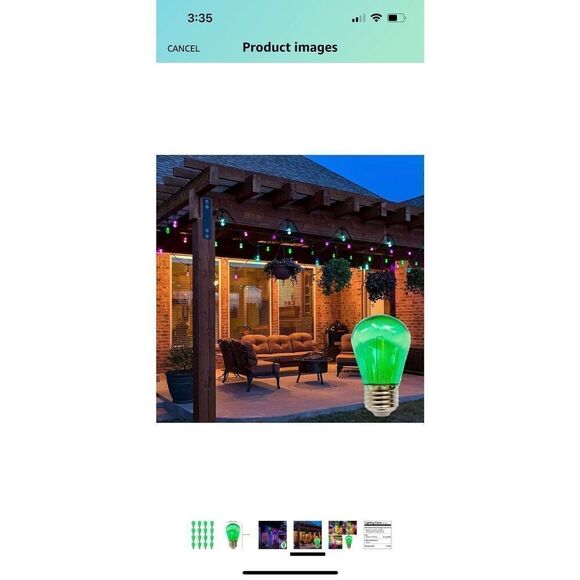 E26 S14 LED Light Bulb 2W Clear Edison Bulb for String Lights Replacement 16Pack - Picture 4 of 6